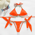 In-X Shiny diamond bikini 2020 Sexy push up halter swimsuit female crystal swimwear women Brazilian biquini Bathing suit new
