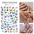 HZ Korea 2019 Summer Sweet Cute Colorful Flower Nail Sticker Waterproof Design Nail Decals For Women Girls Party Accessories