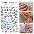 HZ Korea 2019 Summer Sweet Cute Colorful Flower Nail Sticker Waterproof Design Nail Decals For Women Girls Party Accessories