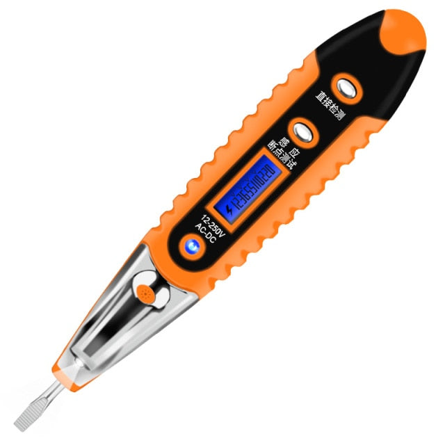 MultiDigital  Test Pencil AC DC 12-250V Tester Electrical Screwdriver LCD Display Voltage Detector Test Pen Electrician Tools