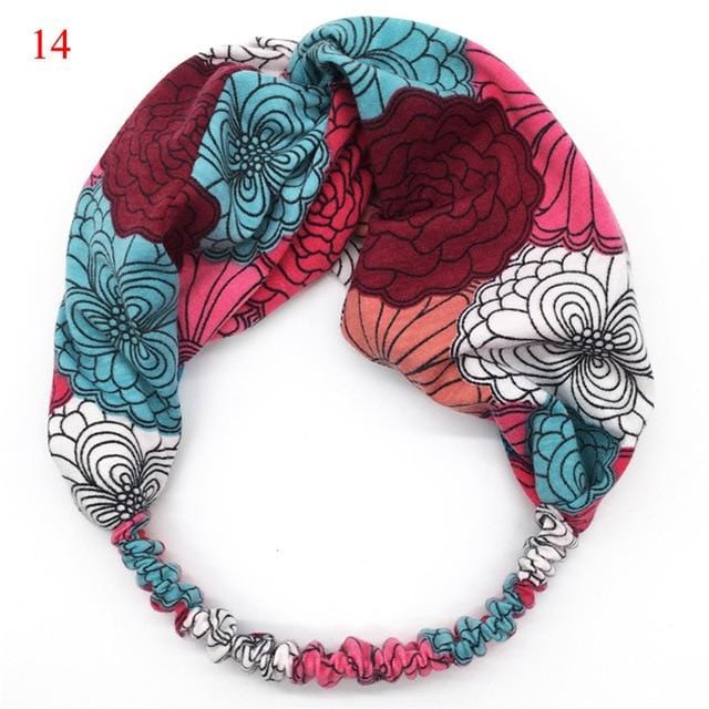 Fashion Women Girls Summer Bohemian Hair Bands Print Headbands Vintage Cross Turban Bandage Bandanas HairBands Hair Accessories