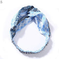 Fashion Women Girls Summer Bohemian Hair Bands Print Headbands Vintage Cross Turban Bandage Bandanas HairBands Hair Accessories