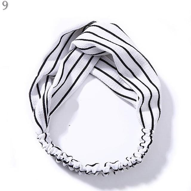 Fashion Women Girls Summer Bohemian Hair Bands Print Headbands Vintage Cross Turban Bandage Bandanas HairBands Hair Accessories