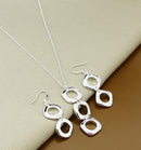 New Trendy 925 Sterling Silver Jewelry Sets Simple Fashion Insect Moon Round Ball Necklace Earrings Sets For Woman Gift