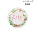 WEIGAO 1pcs 1 2 3 Birthday Caps Flower Crown 1st Birthday Hat Newborn Baby Birthday Headband 1 Year Birthday Party Decorations