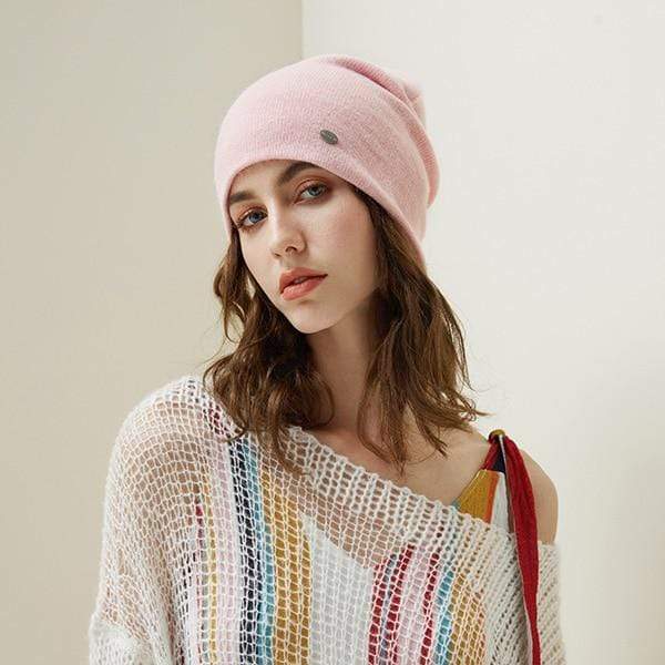 Female Beanies Rabbit Hair Winter Hats For Women Casual Autumn Knitted Beanie Girl Fashion High Quality Bonnet Cap Soft Wool Hat