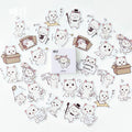 Cute cat Label Kawaii Diary Handmade Adhesive Paper Flake Japan Vintage box mini Sticker Scrapbooking  Stationery