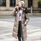 women X-long oversize blue down jackets thick casual with fur epaulet 2020 winter female down coats hooded solid piumini donna