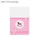 100Pcs Plastic Bags Thank you Cookie&Candy Bag Self-Adhesive For Wedding Birthday Party Gift Bag Biscuit Baking Packaging Bag