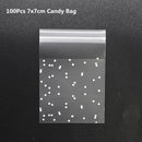 100Pcs Plastic Bags Thank you Cookie&Candy Bag Self-Adhesive For Wedding Birthday Party Gift Bag Biscuit Baking Packaging Bag