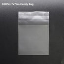 100Pcs Plastic Bags Thank you Cookie&Candy Bag Self-Adhesive For Wedding Birthday Party Gift Bag Biscuit Baking Packaging Bag