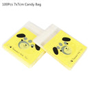 100Pcs Plastic Bags Thank you Cookie&Candy Bag Self-Adhesive For Wedding Birthday Party Gift Bag Biscuit Baking Packaging Bag