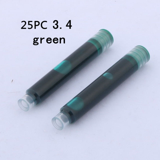 High quality Fountain Pen ink refills 25PC diameter 2.6mm 3.4mm standards international Stationery Office supplies INK PEN