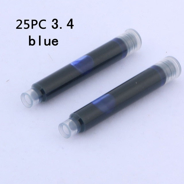 High quality Fountain Pen ink refills 25PC diameter 2.6mm 3.4mm standards international Stationery Office supplies INK PEN