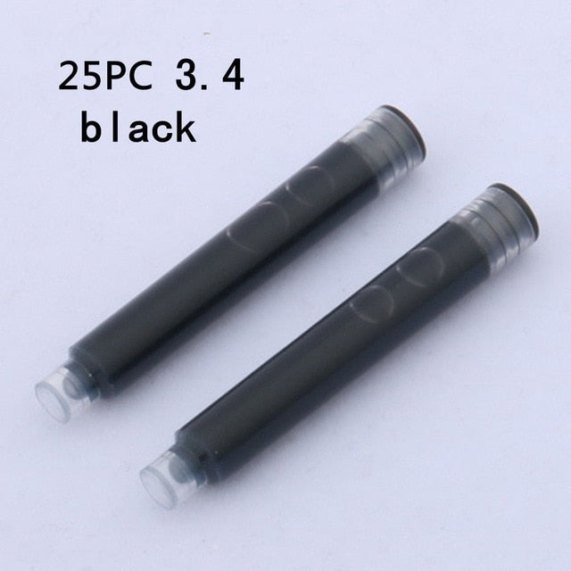 High quality Fountain Pen ink refills 25PC diameter 2.6mm 3.4mm standards international Stationery Office supplies INK PEN