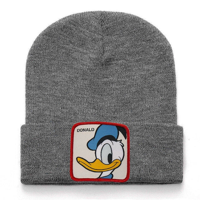Mickey Minnie Donald Beanie High Quality Cotton Casual Beanies for Men Women Warm Knitted Winter Hat Fashion Solid Unisex Cap