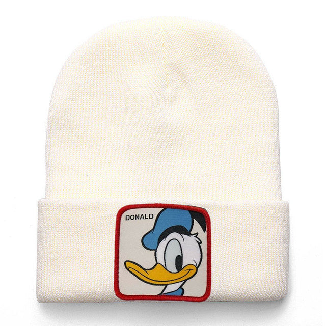 Mickey Minnie Donald Beanie High Quality Cotton Casual Beanies for Men Women Warm Knitted Winter Hat Fashion Solid Unisex Cap
