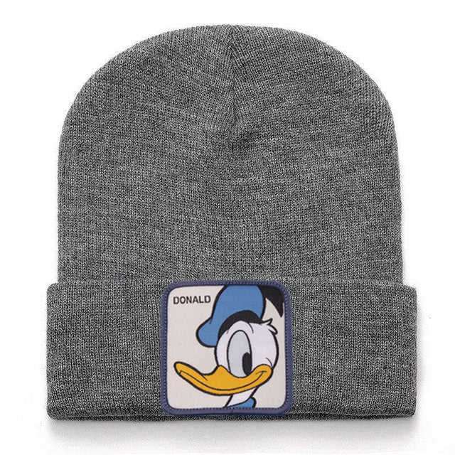 Mickey Minnie Donald Beanie High Quality Cotton Casual Beanies for Men Women Warm Knitted Winter Hat Fashion Solid Unisex Cap