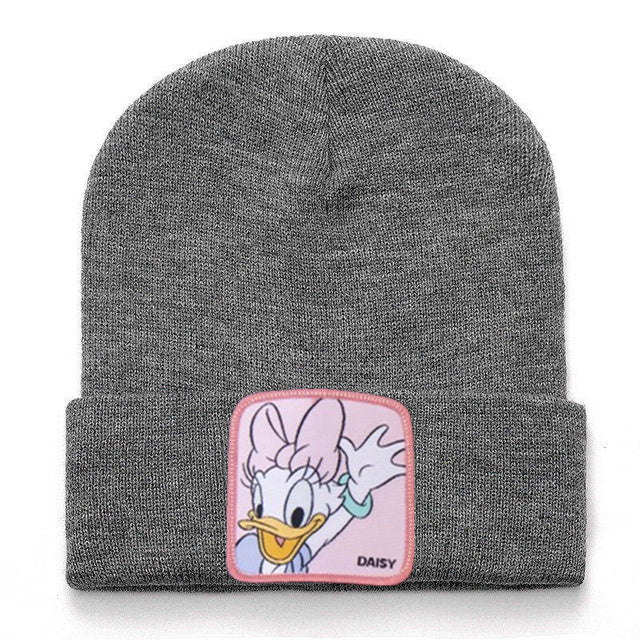 Mickey Minnie Donald Beanie High Quality Cotton Casual Beanies for Men Women Warm Knitted Winter Hat Fashion Solid Unisex Cap