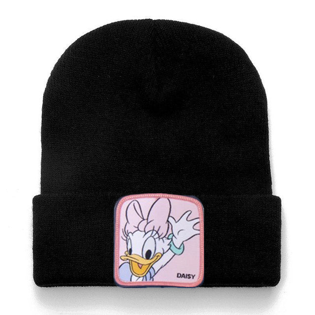Mickey Minnie Donald Beanie High Quality Cotton Casual Beanies for Men Women Warm Knitted Winter Hat Fashion Solid Unisex Cap
