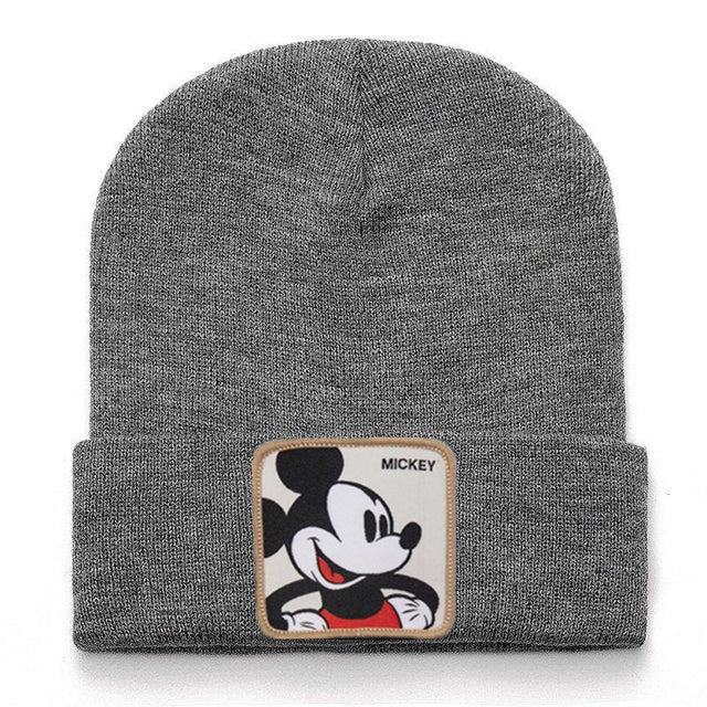 Mickey Minnie Donald Beanie High Quality Cotton Casual Beanies for Men Women Warm Knitted Winter Hat Fashion Solid Unisex Cap