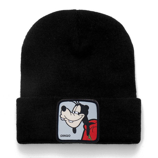 Mickey Minnie Donald Beanie High Quality Cotton Casual Beanies for Men Women Warm Knitted Winter Hat Fashion Solid Unisex Cap
