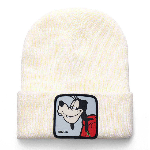 Mickey Minnie Donald Beanie High Quality Cotton Casual Beanies for Men Women Warm Knitted Winter Hat Fashion Solid Unisex Cap