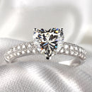 CC Trendy Jewelry S925 Rings For Women Cubic Zirconia Charms Bridal Wedding Engagement White Gold Color Ring Drop Shipping