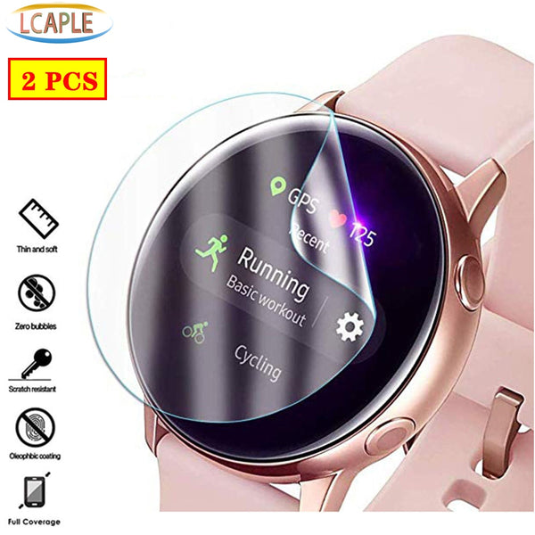 2PCS Screen Protector For Samsung Galaxy watch active 2 44mm 40mm 3D HD Ultra-thin Full Protective film watch Accessories