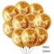 10/14pcs Metallic Balloons Heart Star Gold Confetti Balloon Birthday Party Decoration Kids Adult Air Balls globos Wedding Decor