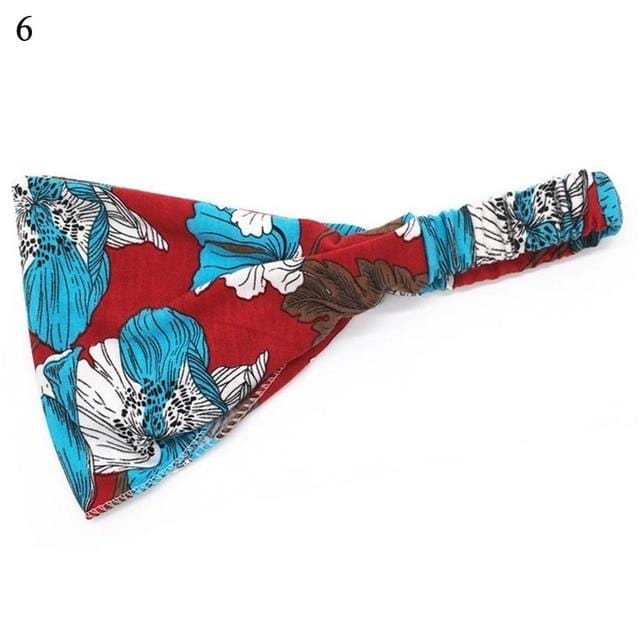 Fashion Women Girls Summer Bohemian Hair Bands Print Headbands Vintage Cross Turban Bandage Bandanas HairBands Hair Accessories