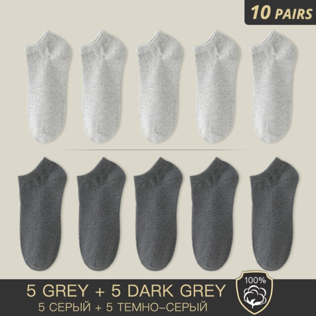 HSS Brand 100% Cotton Men Socks Summer Thin Breathable Socks High Quality No Show Boat Socks Black Short For Students Size 39-44