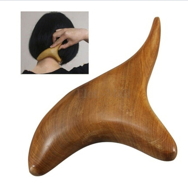 New Body Neck Relax Blood Circulation Wooden Massager Triangle Trigeminal Fragrant Wood Reflexology Tool SPA Therapy