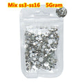 SS3-ss8 1440pcs Clear Crystal AB gold  3D Non HotFix FlatBack Nail Art Rhinestones Decorations Shoes And Dancing Decoration