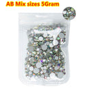 SS3-ss8 1440pcs Clear Crystal AB gold  3D Non HotFix FlatBack Nail Art Rhinestones Decorations Shoes And Dancing Decoration
