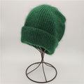 VISROVER  9 colorways new Autumn winter solid color real cashmere beanies for woman cashmere unisex Warm knitted hat wholesales