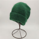 VISROVER  9 colorways new Autumn winter solid color real cashmere beanies for woman cashmere unisex Warm knitted hat wholesales