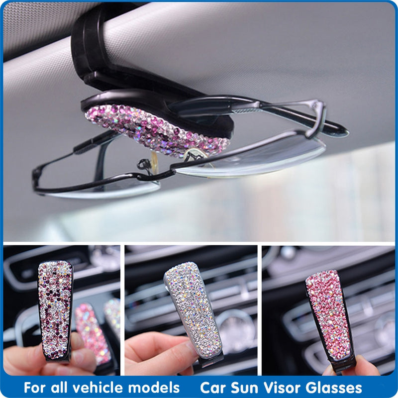 Car Sun Visor Glasses Case Auto Sun Shield Sunglasses Clips Bracket for Woman Sunshade Glasses Holder Auto interior Accessories