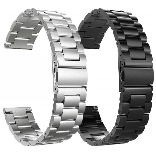 2PCS Mesh & Soild Stainless Steel Watchband 20mm for Samsung Galaxy Watch 42mm/Active 40mm/Gear S2 Classic/Gear Sport Band Strap