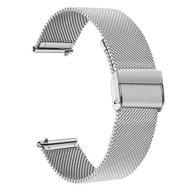 2PCS Mesh & Soild Stainless Steel Watchband 20mm for Samsung Galaxy Watch 42mm/Active 40mm/Gear S2 Classic/Gear Sport Band Strap