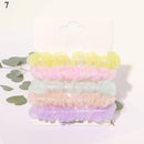1 Set Scrunchies Hair Ring Candy Color Hair Ties Rope Autumn Winter Women Ponytail Hair Accessories 4-6Pcs Girls Hairbands Gifts