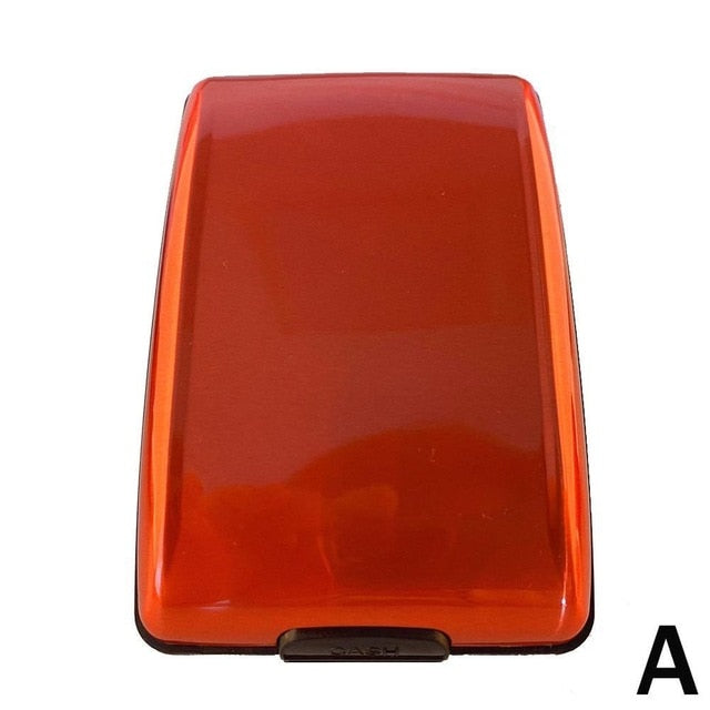 1 pc Aluminum Bankcard Blocking Hard Case Wallet Credit Card Anti-RFID Scanning Protect Card Holder Dropshipping Aluminum wallet