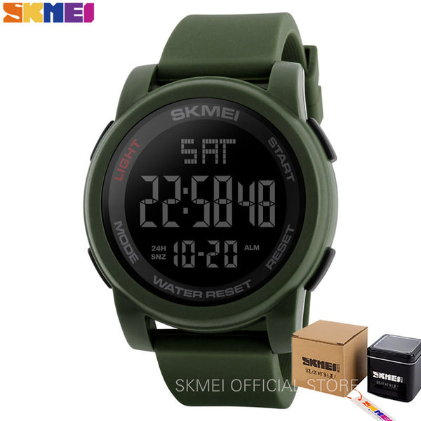 SKMEI Top Luxury Sport Watch Men Alarm Clock 5Bar Waterproof Watches Multifunction Digital Watch reloj hombre 1257