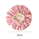 Thick 1Pcs Waterproof Bath Hat Double Layer Shower Hair Cover Women Supplies Shower Cap Bathroom Accessories