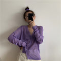 Cardigan Women Korean Long Sleeve Cardigan Summer Cropped Cardigan Knitted V neck Thin Ice Silk Sweaters Sunscreen Shirt Tops