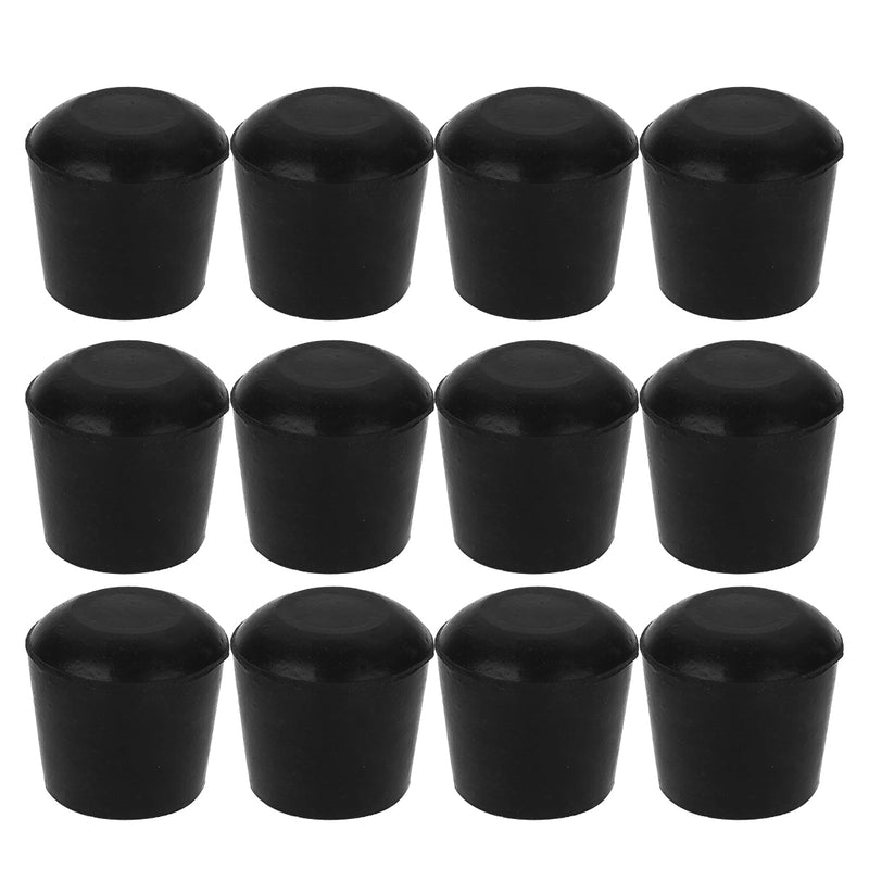 12Pcs Rubber Furniture Foot Table Chair Leg End Caps Covers Tips Floor Protectors for Indoor Home Outdoor Patio Garden Office