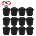 12Pcs Rubber Furniture Foot Table Chair Leg End Caps Covers Tips Floor Protectors for Indoor Home Outdoor Patio Garden Office