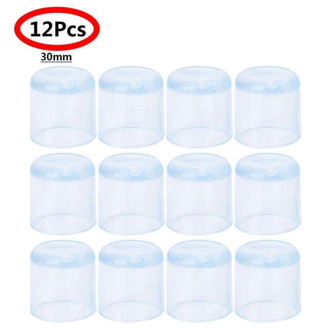 12Pcs Rubber Furniture Foot Table Chair Leg End Caps Covers Tips Floor Protectors for Indoor Home Outdoor Patio Garden Office