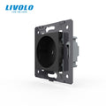 Livolo Socket DIY Parts, White Plastic Materials, EU standard, Function Key For EU  Wall Socket, VL-C7-C1EU-11