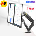 NB NEW F160 gas spring 10"-27" Dual Monitor Holder Arm desktop 360 rotate computer holder 2-9KG Monitor bracket with 2 USB3.0